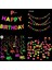 10 Adet Neon Balonlar Neon Dekorasyon Uv Parti Parlıyor Akşam Aksesuarları Aydınlık Mutlu Doğum Günü Afiş Siyah Işık Parlak Asılı (Yurt Dışından) 2