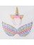 SET12 Unicorn Kafa Bandı Peri Melek Kanatları Çocuklar Hediye Kızlar Gökkuşağı Ünikorn Doğum Günü Partisi Dekorasyon Cosplay Sahne Malzemeleri Bebek Duş (Yurt Dışından) 2