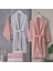 Hobby Line - Pamuklu Bornoz Seti - Pembe Gri 1