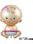 Mini Bebek Kız Güzel Bebek Folyo Balon Seti Kız Erkek Pembe/mavi Bebek Duş Olay Parti Hediyeleri 1. Doğum Günü Partisi Süslemeleri Çocuk Oyuncak Globos (Yurt Dışından) 1