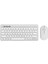 Çift Cihaz Bağlantı Özellikli Klavye ve Mouse Set 2.4g+Bt Beyaz KM902 1