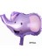 Mini Fil Mor 1 Adet Karikatür 3D Fil Kafası Hayvan Folyo Balon Orman Erkek Kız Mutlu Doğum Günü Partisi Süslemeleri Bebek Duş Çocuk Oyuncakları (Yurt Dışından) 1