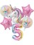 6 Adet Number5 Set 1 Takım Gökkuşağı Unicorn Balon 32 Inç Numarası Folyo Balonlar 1st Çocuklar Unicorn Tema Doğum Günü Partisi Süslemeleri Bebek Duş Globos (Yurt Dışından) 1