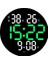 Dijital Modern 12INÇ LED Duvar Dijital Saat Sıcaklık Nem Alarm Kumandalı 1