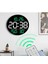 Dijital Modern 12INÇ LED Duvar Dijital Saat Sıcaklık Nem Alarm Kumandalı 3