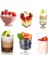Şarap BARDAĞI-140ML 10 Adet 10 Adet 80/100/120/140/150ML Tek Kullanımlık Plastik Tatlı Bardakları Kısmı Şeffaf Tatlı Dondurma Fincan Ev Noel Partisi (Yurt Dışından) 2