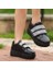 Kadın Siyah Suni Deri Cırt Cırtlı Sneaker Ayakkabı 4