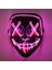 Pembe Neon Işık Led Maske Led Cadılar Bayramı Korkunç Maske Cosplay Parti Maskesi Masquerade Maskeleri Cadılar Bayramı Kostüm Karnaval Glow Parti Sahne 1