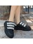 Kadın Siyah Suni Deri Beyaz Işlemeli Sneaker Ayakkabı 4
