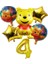 Balon-6 Adet Winnie The Pooh Karikatür Tema Parti Malzemeleri Tek Kullanımlık Sofra Kağıt Saman Tabaklar Oyuncaklar Doğum Günü Şekeri Bebek Duş Süslemeleri (Yurt Dışından) 1