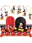 Kırmızı Hediye Çantası-6 Adet Mickey Mouse Doğum Günü Partisi Malzemeleri ve Süslemeleri Mickey Mouse Parti Malzemeleri Banner Plaka Balonları ile 10 Konuğa Hizmet Vermektedir (Yurt Dışından) 4