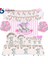 Tablecolth 1 Adet Pembe Fil Bebek Duş Tema Parti Kağıt Tabak Peçete Tek Kullanımlık Sofra Kız Doğum Günü Partisi Bir Bebek Duş Balon Kaynağı (Yurt Dışından) 5