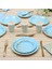 STRAW-25PCS Düğün Bronzlaştırıcı Puantiyeli Mavi Sofra Seti Kağıt Bardak Kağıt Tabak Tek Kullanımlık Sofra Doğum Günü Partisi Malzemeleri Dekorasyon (Yurt Dışından) 5