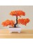 Gün Batımı Kırmızı Yapay Bonsai Doğal Gerçekçi Plastik Düğün Için Karşılama Çam Bonsai (Yurt Dışından) 1