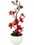 Parlak Kırmızı Çiçeği Çiçek Bitki Simülasyon Bonsai Gerçekçi Anti Solmaya Sahte Ipek Çiçek Ev Için Güzel Görünümlü Sahte Erik (Yurt Dışından) 1