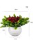 24 Mini Yapay Çiçekler Bitkiler Bonsai Masa Süsü Küçük Simüle Ağaç Saksı Bitkileri Sahte Çiçekler Ofis Masası Saksı Süs Ev (Yurt Dışından) 1
