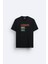 Vintage Since 1980 Baskılı Bisiklet Yaka Normal Kalıp Siyah Tişört T-Shirt 1
