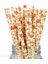 Ananas 25 Adet 25/50/100 Adet Romantik Kağıt Pipetler Biyobozunur Vintage Retro Çiçek Içme Kağıt Pipetler Noel Dekorasyon Düğün Etkinlikleri (Yurt Dışından) 5