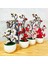 Kırmızı 1 Adet Bonsai Ipek Çiçekler Erik Yapay Saksı Bitkileri Çiçekleri Simülasyon Kış Erik Şube Vazolar Düğün Ev Odası Süslemeleri (Yurt Dışından) 5