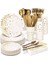 FORK-10PCS Bronzlaştırıcı Altın Noktalar Parti Tek Kullanımlık Sofra Seti Malzemeleri Bebek Duş Için Kağıt Mendil Tepsisi Doğum Günü Partisi Malzemeleri (Yurt Dışından) 2