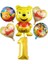 6 Adet Numarası 1 Disney Winnie The Pooh Yemek Takımı Parti Malzemeleri Masa Örtüsü Fincan Plaka Pooh Balon Çocuk Doğum Günü Cadılar Bayramı Süslemeleri (Yurt Dışından) 1