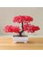 Günbatımı Kırmızı Karşılama Çam Bonsai Yapay Plastik Yeşil Bitki Saksı Sahte Küçük Ağaç Ev Masa Dekorasyon Bahçe Düzenleme Süsler (Yurt Dışından) 3