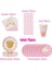 Headband-6pcs Yeni Disney Pembe Minnie Mouse 1. Doğum Günü Partisi Tek Kullanımlık Sofra Dekorasyon Bebek Kızların Favori Parti Dekorasyon Serisi (Yurt Dışından) 4