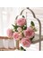 Açık Pembe L 30 cm Gül Pembe Ipek Buket Şakayık Yapay Çiçek 5 Büyük Kafa 4 Küçük Tomurcuk Gelin Düğün Ev Dekorasyonu Yapay Çiçek (Yurt Dışından) 4