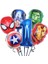 Balon Suit-1-6pcs Avengers Süper Kahraman Parti Malzemeleri Süslemeleri Çocuk Doğum Günü Tek Kullanımlık Sofra Masa Örtüsü Süper Kahraman Parti Teması Çocuk Seti Şekeri (Yurt Dışından) 1