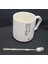 Porselen Kupa Bardak Mug Hediyelik Ürün Metal Kaşıklı Love Aşk Seni Seven 1 Adet 3
