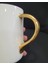 Porselen Kupa Bardak Mug Hediyelik Ürün Metal Kaşıklı Beyaz Gold Rose Sonsuza Dek 1 Adet 4