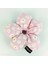 El Yapımı Papatya Desenli Pofuduk Scrunchie Toka - Pembe 3