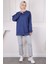 Lacivert Kurdele Detaylı Modal Sweat 3