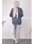 Füme Tül Çiçek Garnili Modal Sweat 4