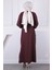 Mürdüm Kuşaklı Taşlı Abaya 3