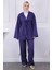 Lacivert Kemerli Kimono Pantolonlu Takım 1