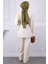 Bej Kemerli Kimono Pantolonlu Takım 3