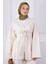 Bej Kemerli Kimono Pantolonlu Takım 4