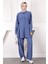İndigo Cepli Tunik Pantolonlu Takım 1