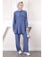 İndigo Cepli Tunik Pantolonlu Takım 2