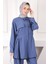 İndigo Cepli Tunik Pantolonlu Takım 4