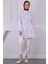 Bordo Hakim Yaka Çizgili Poplin Tunik 2