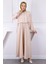 Bej Gömlek Süveterli Elbise Kombin Takım 2