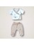Miraylife Erguvan Taç Nakışlı %100 Cotton Antibakteriyel Kız Bebek 10LU Zıbın Takımı Hastane Çıkışı 3