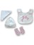 Miraylife Kanaviçe Nakışlı %100 Cotton Antibakteriyel 5li Zıbın Takımı Hastane Çıkışı 3