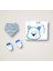 Miraylife Minik Centilmen Ayı Nakışlı %100 Cotton Antibakteriyel 10LU Zıbın Takımı Hastane Çıkışı 2