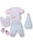 Miraylife Uykucu Bulut Nakışlı %100 Cotton Antibakteriyel 5li Zıbın Takımı Hastane Çıkışı 1