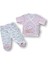 Miraylife Uykucu Bulut Nakışlı %100 Cotton Antibakteriyel 5li Zıbın Takımı Hastane Çıkışı 3