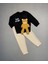 Miraylife 2-3-4 Yaş Ayıcık Sallanan Ayak Desenli Likra Penye Kumaş Sweat Pantolonlu Kız Erkek 2li Çocuk Takımı 1