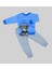 Miraylife 1-2-3 Yaş Filli Sallanan Ayak Desenli Likra Penye Kumaş Sweat Pantolonlu Kız Erkek 2li Çocuk Takımı 1